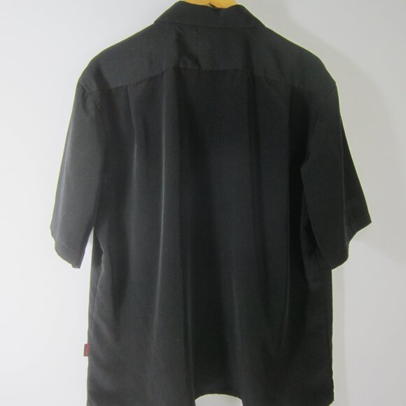 VTG  Gibson Tour Wear Men XL SS Shirt Black Embroidered Guitars Velvet Accent - Picture 2 of 9